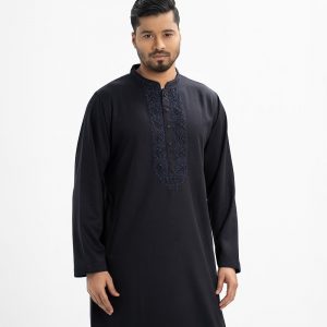 Black Jacquard Premium Fitted Panjabi