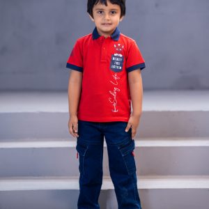 BOYS KNIT FASHION POLO