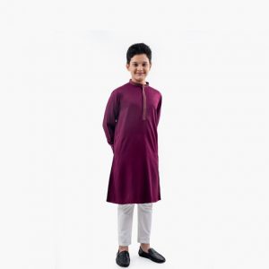 Boys Purple Color Printed Panjabi | Infinity Mega Mall
