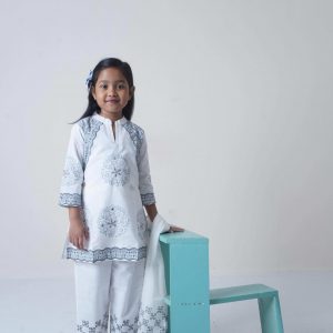 Buy Eid Special White Color Embroidered Baby Salwar Kameez
