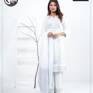 Classic Looking Embroidered Kameez Set for Ekushe February