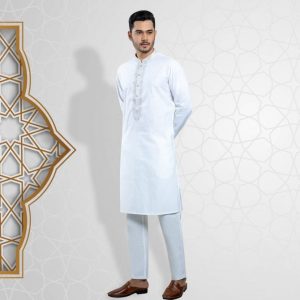 Classic White Regular Fit Panjabi by LUBNAN | Infinity Mega Mall