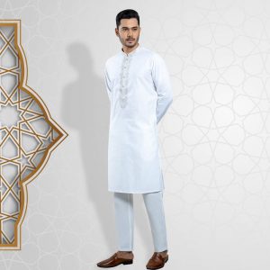 Classic White Regular Fit Panjabi by LUBNAN | Infinity Mega Mall
