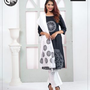 Ekushe February Exclusive Design Embroidered Kameez Set
