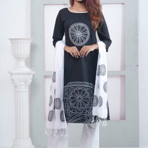 Ekushe February Exclusive Design Embroidered Kameez Set