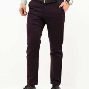 Gabardine Pant (Aubergine)