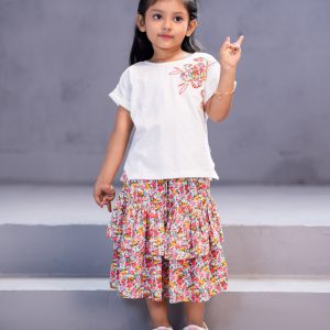 GIRLS KNIT SKIRT TOP