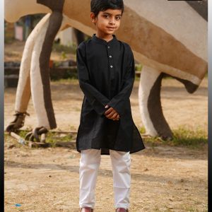Latest Traditional Design Media Block Printed Cotton Baby Panjabi