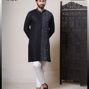 Low Budget Affordable Embroidery & Media Block Design Panjabi
