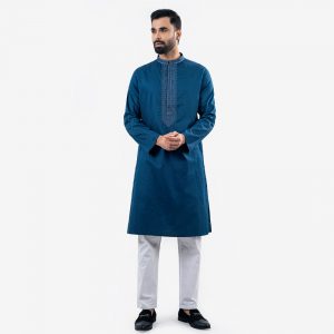 Lubnan Men’s Regular Fit Blue Color Panjabi | Infinity Mega Mall