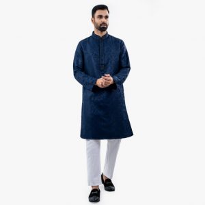 Lubnan Men’s Regular Fit Blue Color Panjabi | Infinity Mega Mall