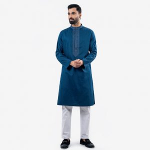 Lubnan Men’s Regular Fit Blue Color Panjabi | Infinity Mega Mall