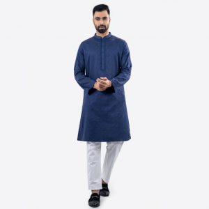Lubnan Men’s Regular Fit Blue Color Panjabi | Infinity Mega Mall