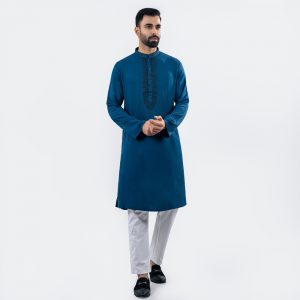 Lubnan Men’s Regular Fit Blue Color Panjabi - LubnanBD