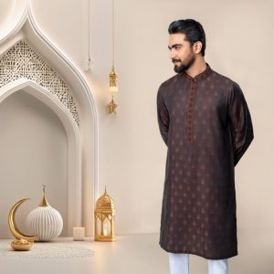 Lubnan Men’s Regular Fit Chocolate Panjabi | Infinity Mega Mall
