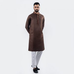 Lubnan Men’s Regular Fit Coffee Color Panjabi | Infinity Mega Mall