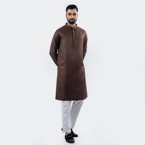 Lubnan Men’s Regular Fit Coffee Color Panjabi | Infinity Mega Mall