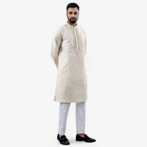 Lubnan Men’s Regular Fit Cream Color Panjabi | Infinity Mega Mall