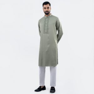 Lubnan Men’s Regular Fit Grey Color Panjabi | Infinity Mega Mall