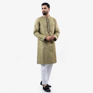 Lubnan Men’s Regular Fit Lite Green Color Panjabi | Infinity Mega Mall