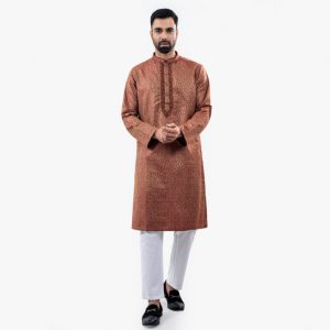 Lubnan Men’s Regular Fit Maroon Color Panjabi | Infinity Mega Mall