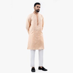 Lubnan Men’s Regular Fit Pink Color Panjabi - LubnanBD