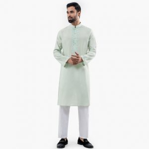 Lubnan Men’s Regular Fit Pista Color Premium Panjabi | Infinity Mega Mall