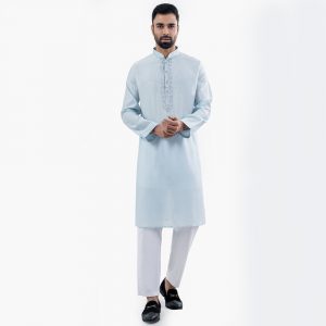 Lubnan Men’s Regular Fit Sky Color Premium Panjabi | Infinity Mega Mall