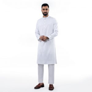 Lubnan Men’s Regular Fit White Color Panjabi | Infinity Mega Mall