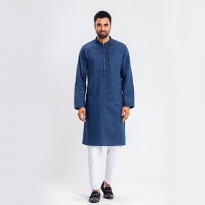 Lubnan Men's Regular Blue Color Panjabi | Infinity Mega Mall