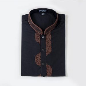 Lubnan Men's Regular Fit Black Color Panjabi | Infinity Mega Mall