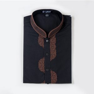 Lubnan Men's Regular Fit Black Color Panjabi | Infinity Mega Mall