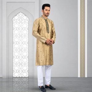 Lubnan Men's Regular Fit Brown Color Panjabi | Infinity Mega Mall