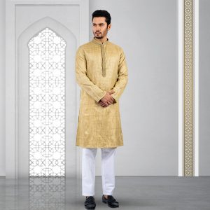 Lubnan Men's Regular Fit Light Olive Color Panjabi | Infinity Mega Mall