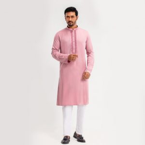 Lubnan Men's Regular Fit Pink Color Panjabi | Infinity Mega Mall