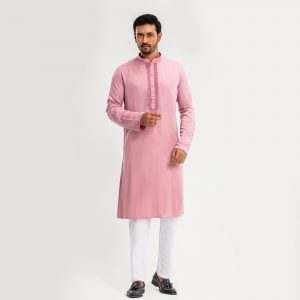 Lubnan Men's Regular Fit Pink Color Panjabi | Infinity Mega Mall