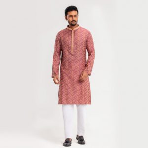 Lubnan Men's Regular Fit Purple Color Panjabi | Infinity Mega Mall