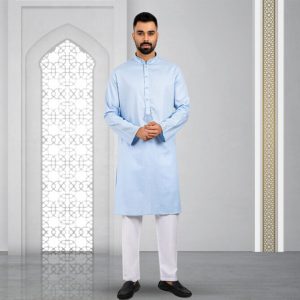 Lubnan Men's Regular Fit Sky Blue Color Panjabi | Infinity Mega Mall