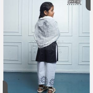 New Ekushe Exclusive Black Color Cotton Baby Salwar Kameez