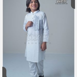 New Ekushe Exclusive Black Color Cotton Fabric Baby Panjabi