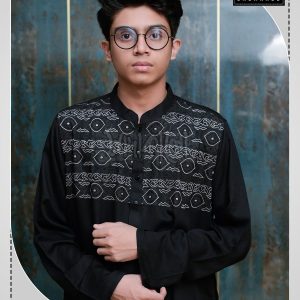New Exclusive Fashionable Block Print & Embroidered Cotton Panjabi