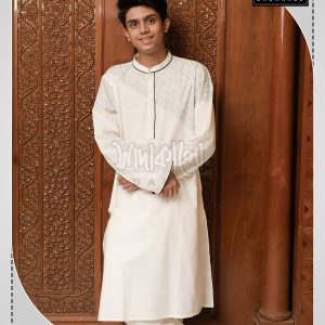 Premium Quality Block Printed Cotton Fabric Panjabi at This Eid