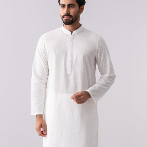 Regular Fit Cotton Semi-Formal Panjabi