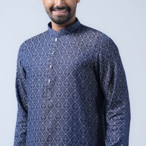 Regular Fit Cotton Semi-Formal Panjabi