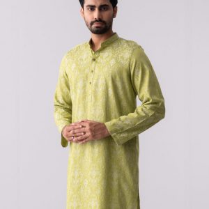 Regular Fit Cotton Semi-Formal Panjabi
