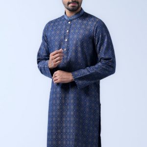 Regular Fit Cotton Semi-Formal Panjabi