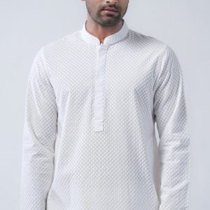 Regular Fit Cotton Semi-Formal Panjabi