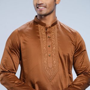 Regular Fit Dobby Fabric Semi-Formal Panjabi