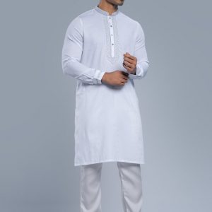Regular Fit Embroidered Semi-Formal Panjabi