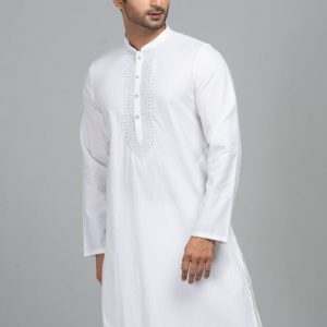Regular Fit Embroidered Semi-Formal Panjabi